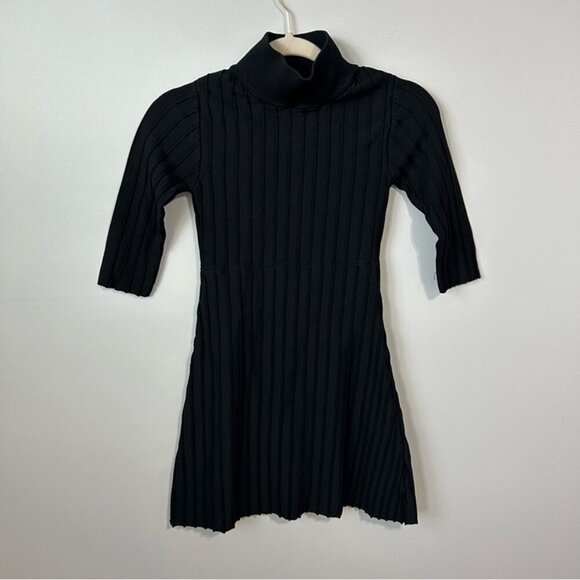 For Love And Lemons X KNITZ Simone Laced Black Sweater 3/4 Sleeve Mini Dress - Picture 3 of 7